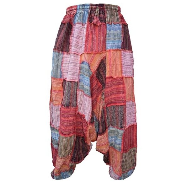 Pants Harem Yogi Unisex  S/M Patchwork Boho Hippie Festival Boho Peru - Picture 1 of 6